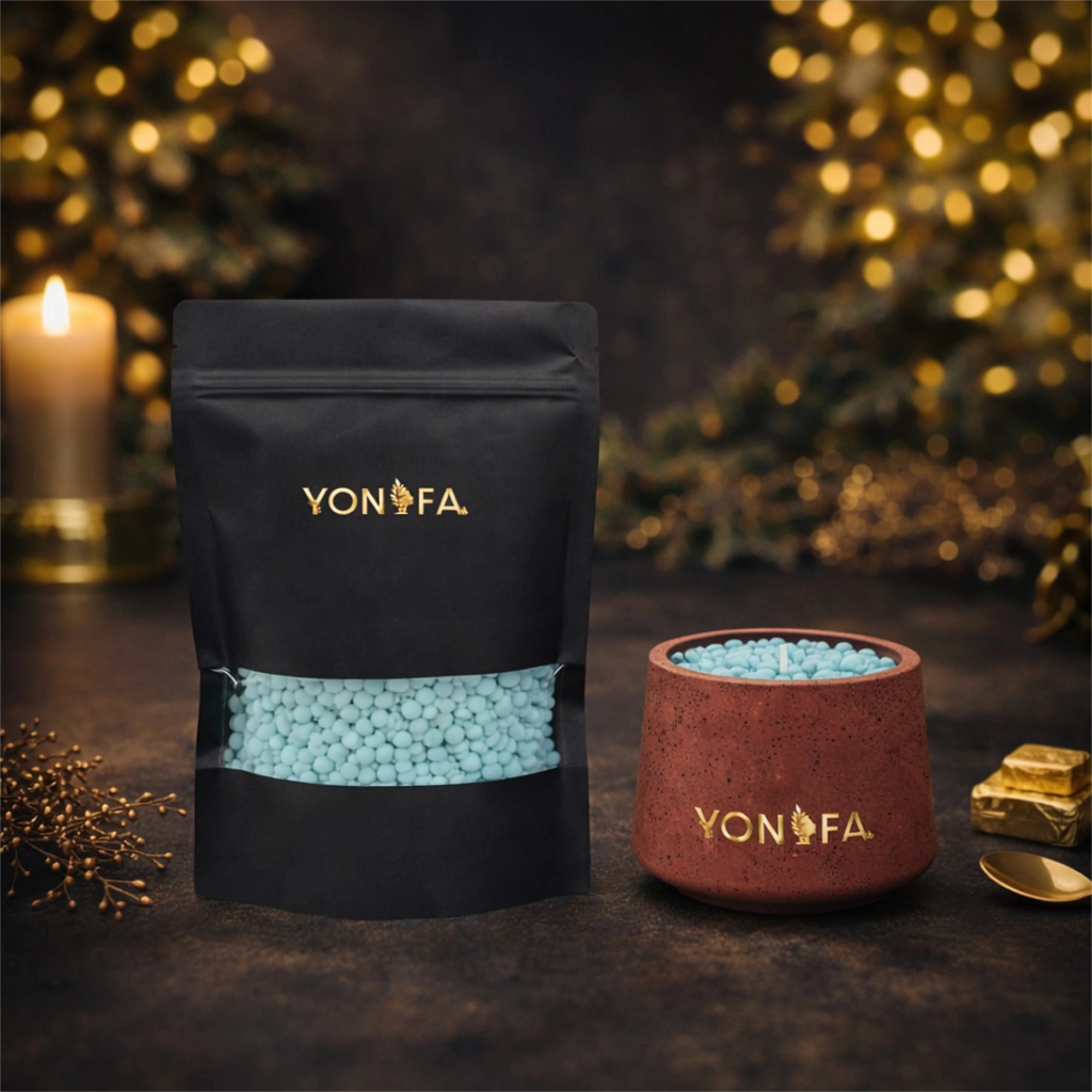 Kerzenwachs in Perlenform