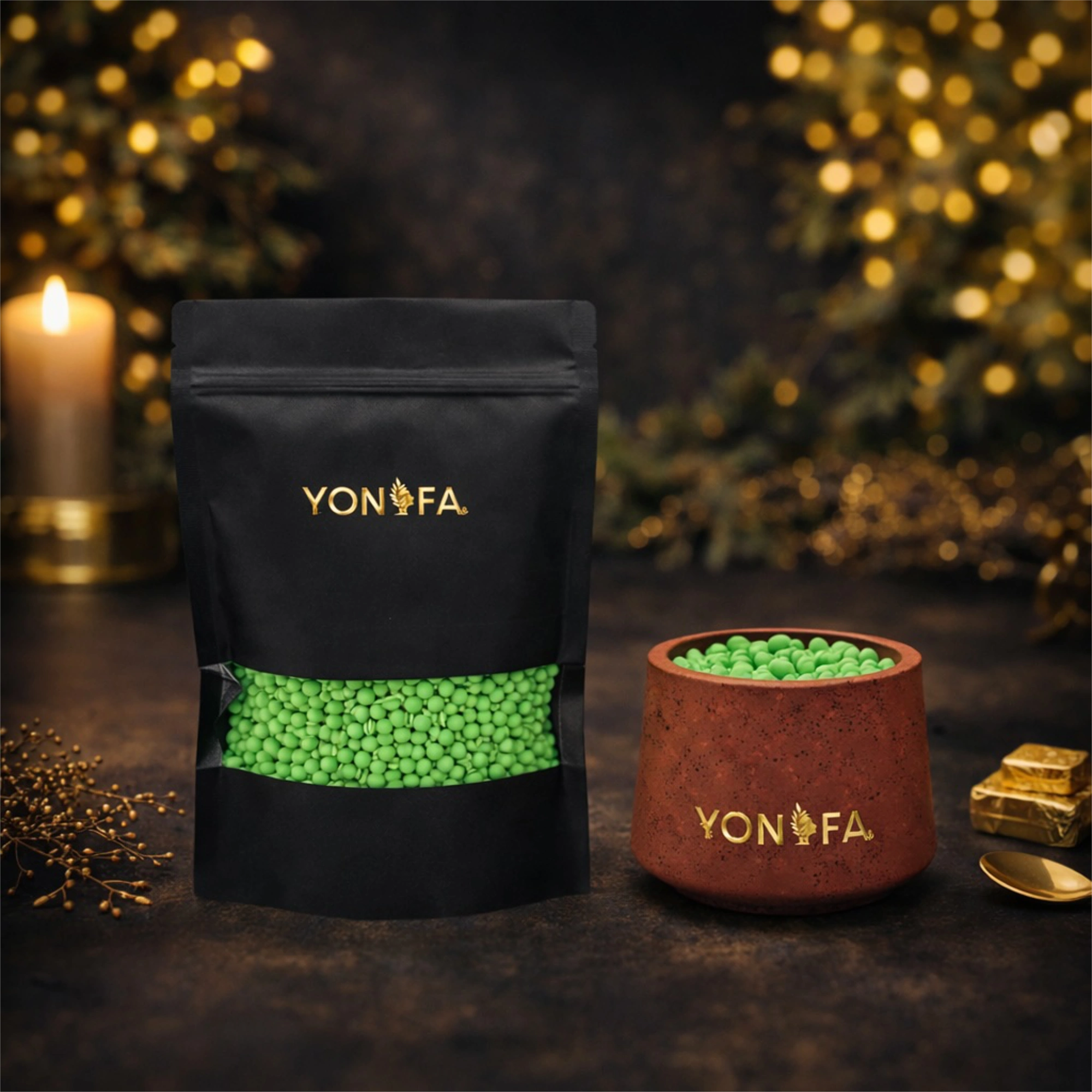 Kerzenwachs in Perlenform