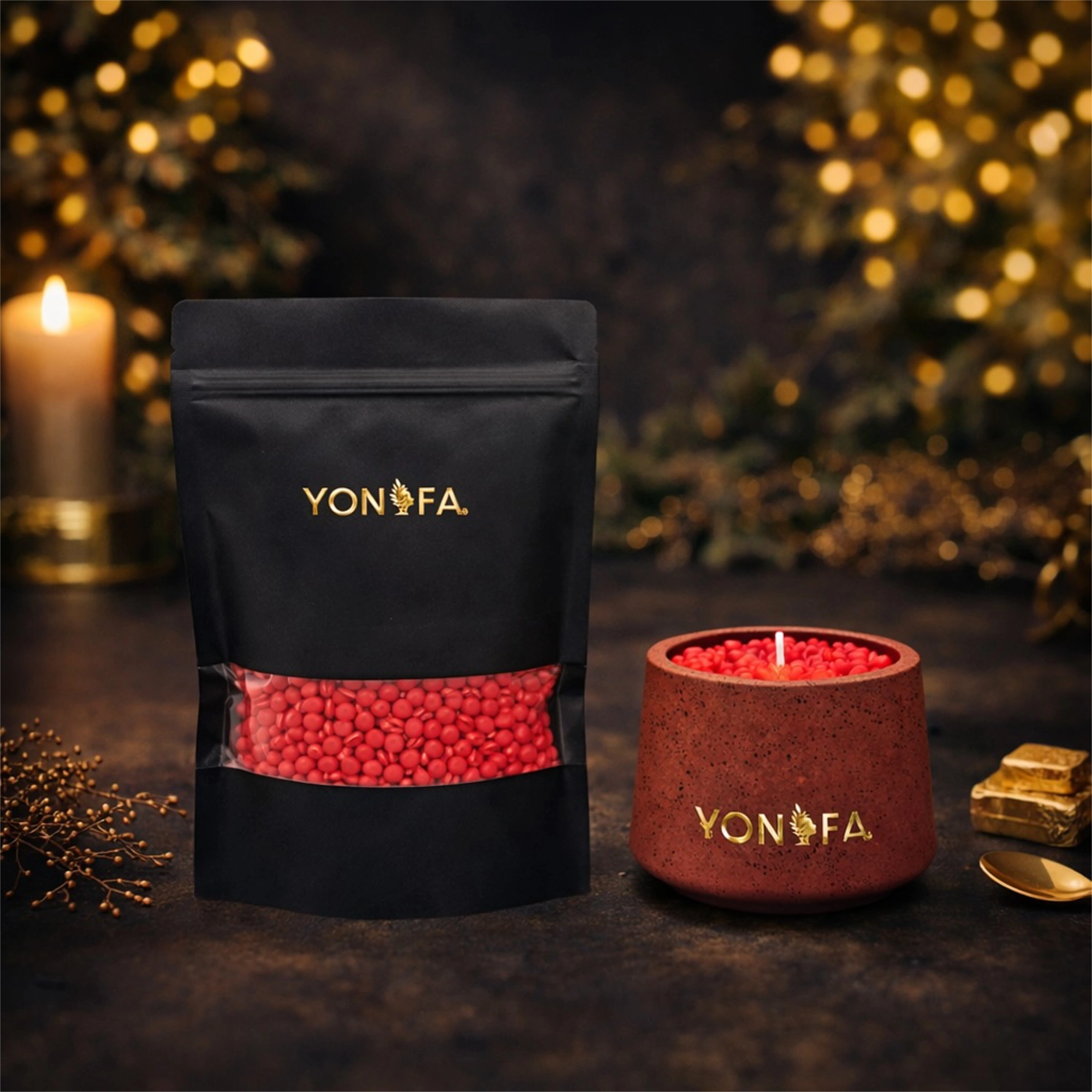 Kerzenwachs in Perlenform