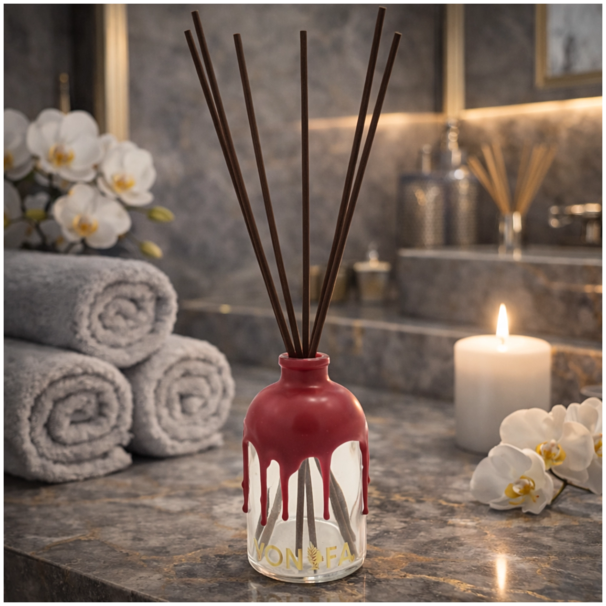 Diffuser-Flasche Splash Weißglas