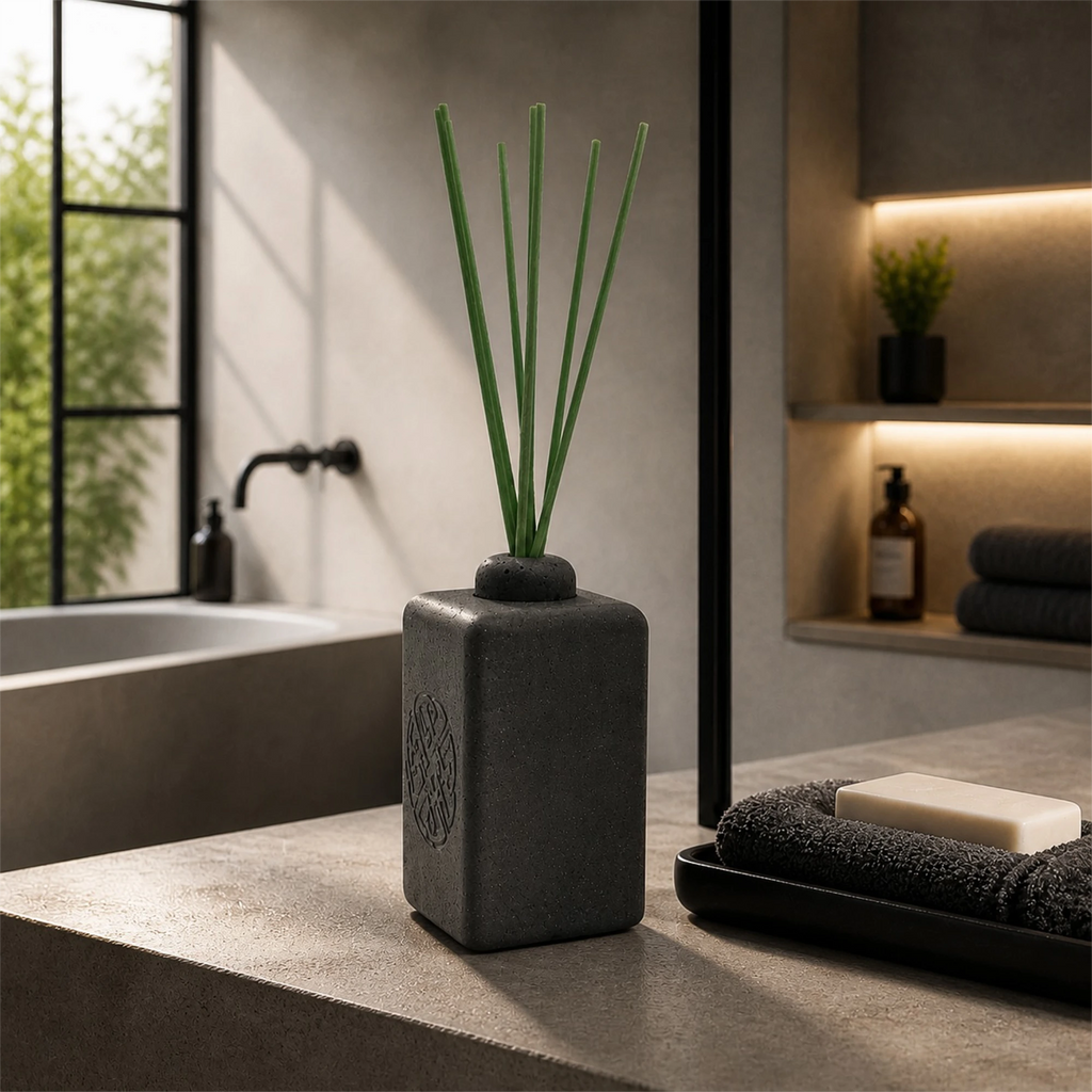 Diffusor-Flasche aus Architekturbeton Grau Var.1