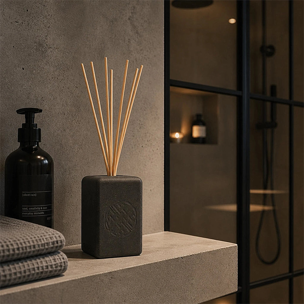 Diffusor-Flasche aus Architekturbeton Grau Var.3