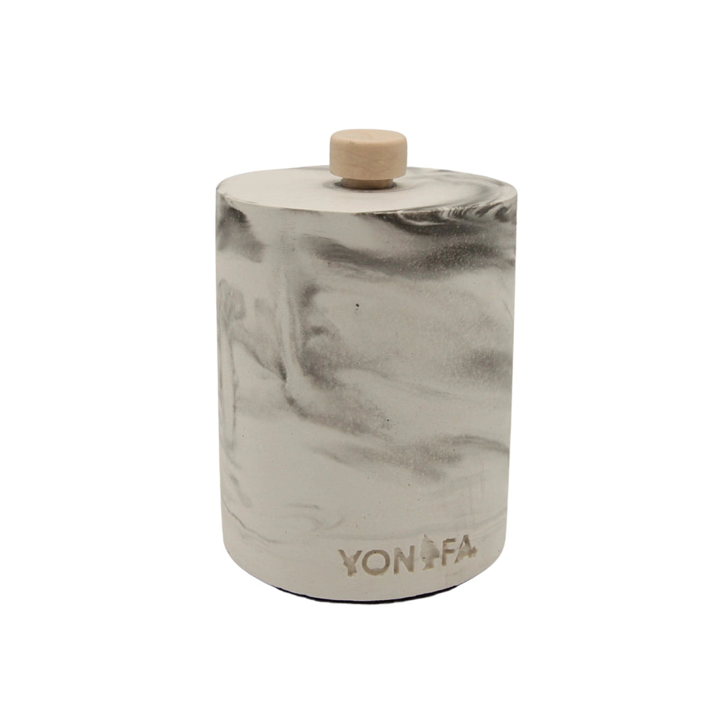 Diffuser-Gipsflasche Marmoreffekt Grauweiß Var.1