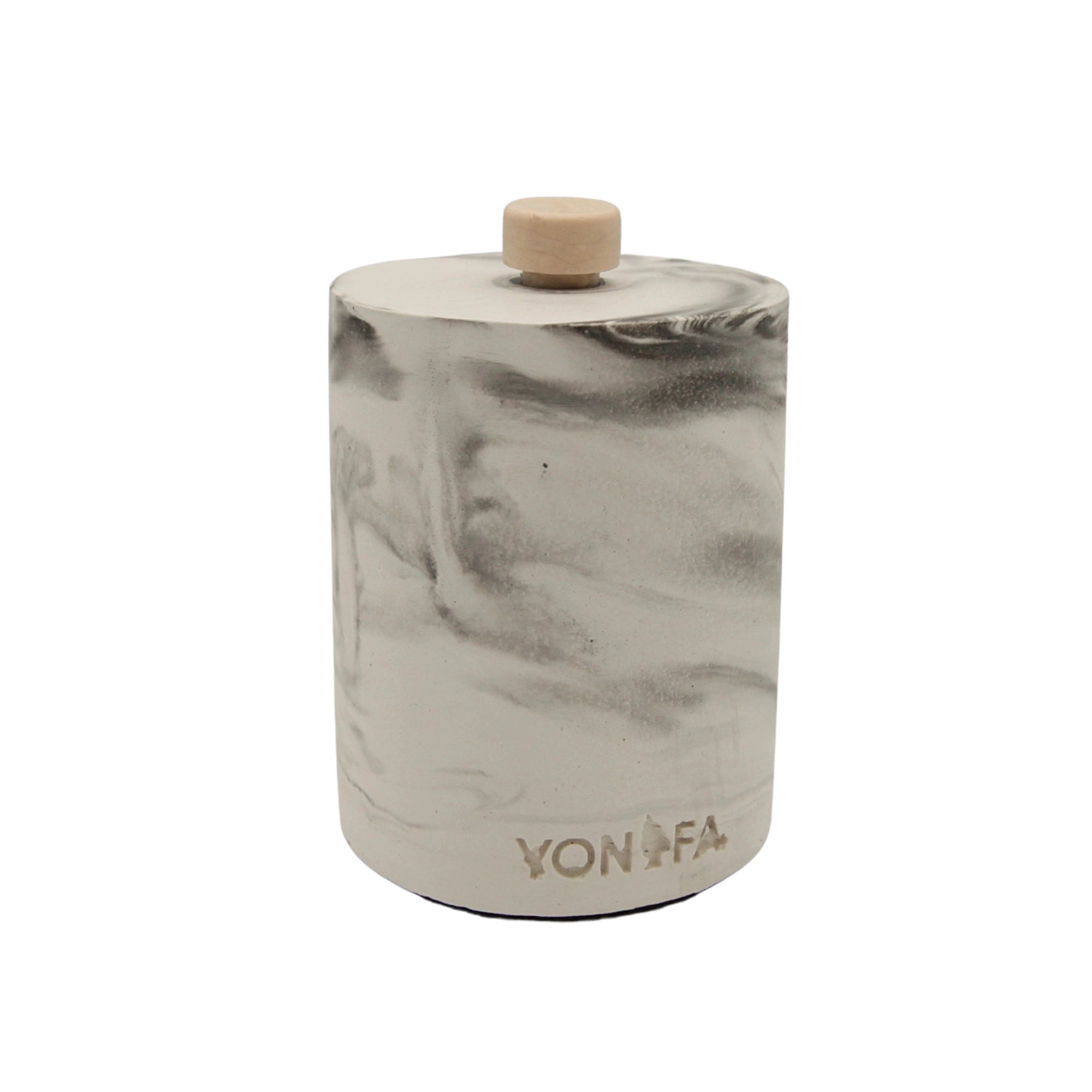 Diffuser-Gipsflasche Marmoreffekt Grauweiß Var.1